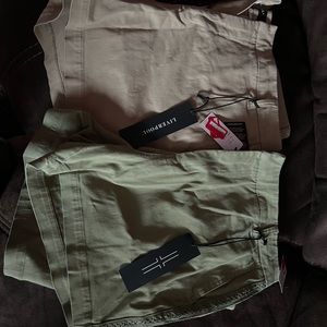 Womens plus size 16 new w/tags on olive & tan shorts